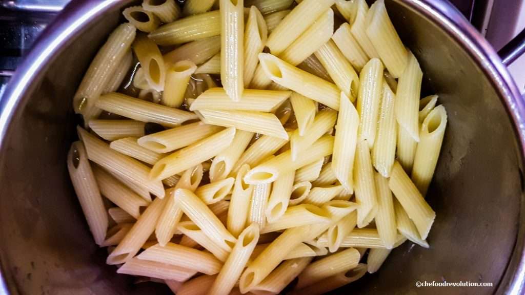cooking pasta in a pressure cooker