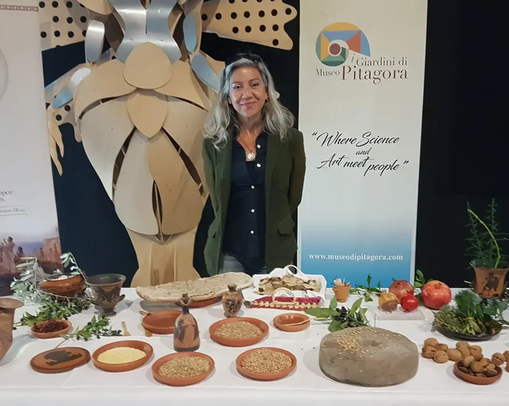 On a table full of foods eaten by Pythagoras